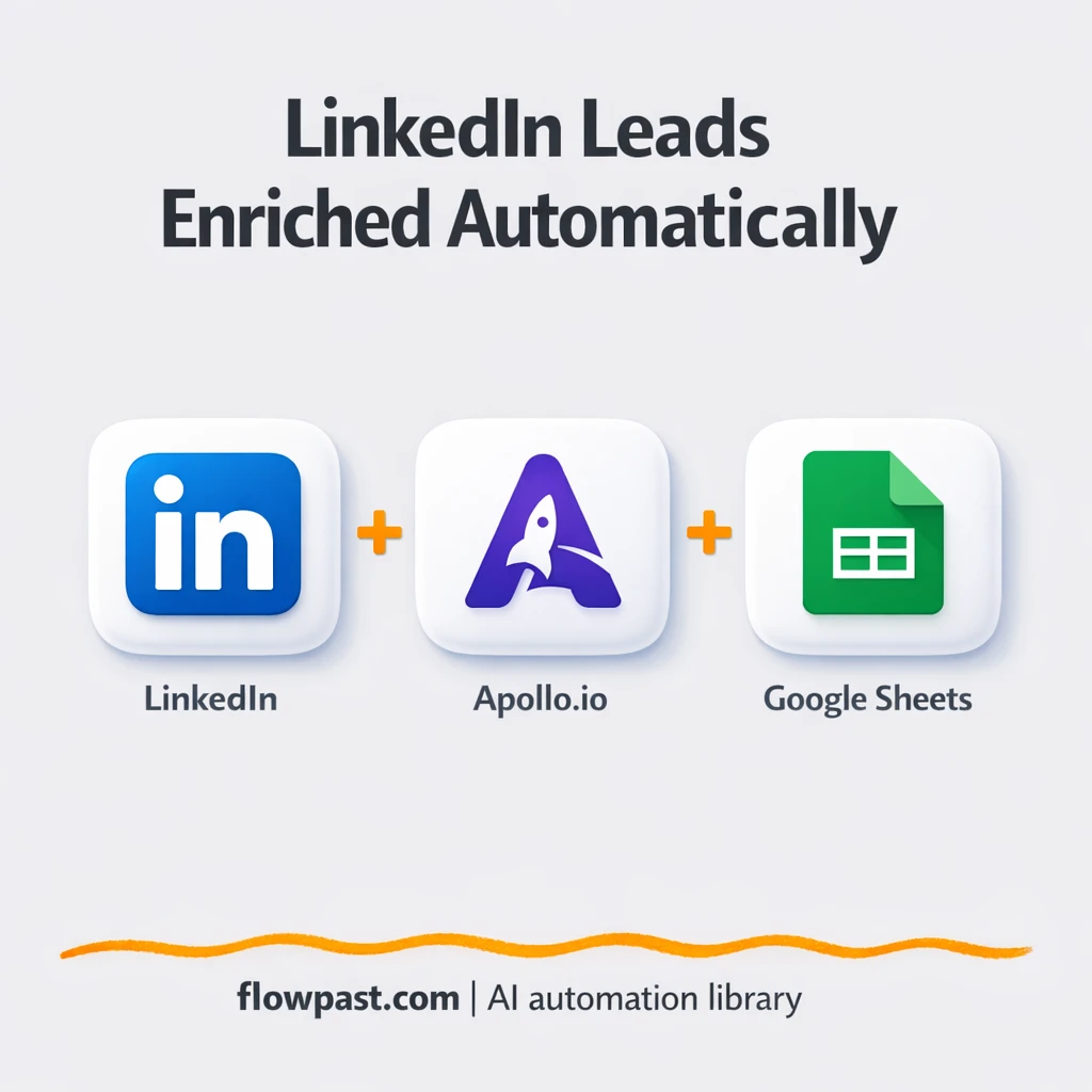 Apollo.io + Google Sheets: LinkedIn leads enriched - n8n workflow automation template