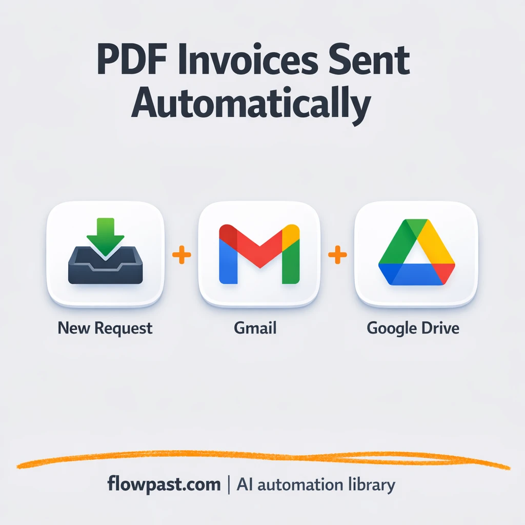PDFShift + Google Drive, invoices sent and filed - n8n workflow automation template