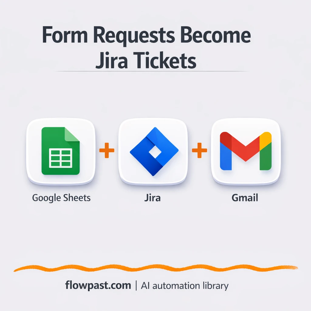 Google Forms to Jira, tickets logged in Google Sheets - n8n workflow automation template