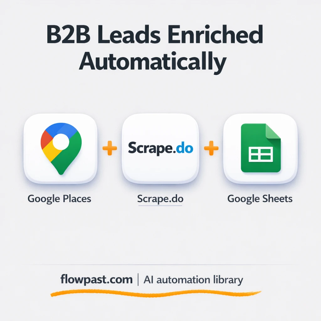 Google Places to Google Sheets, enriched leads ready - n8n workflow automation template