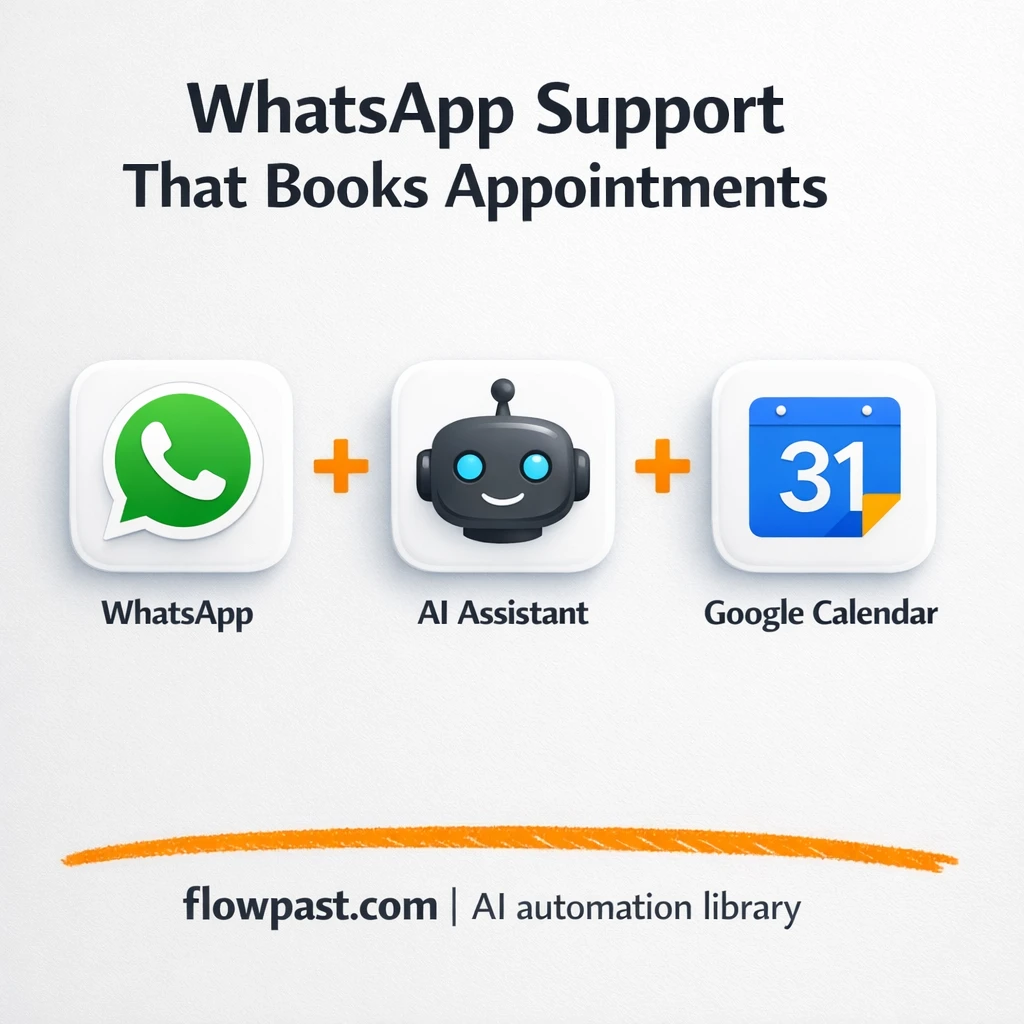 WhatsApp + Google Calendar: bookings handled for you - n8n workflow automation template
