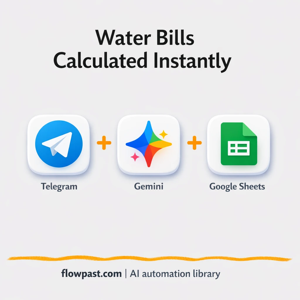 Telegram to Google Sheets, water bills without errors - n8n workflow automation template