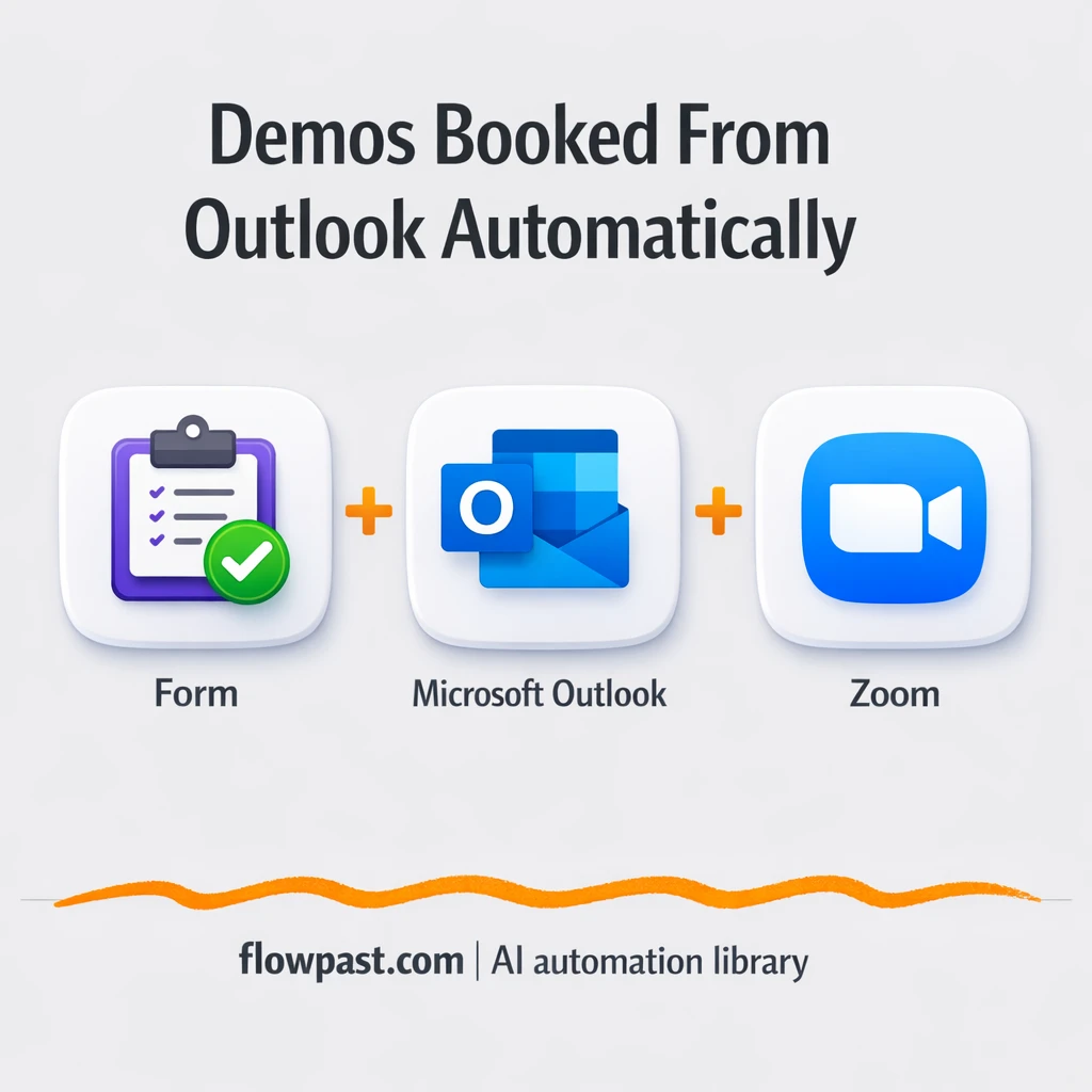 Outlook + Zoom: demo bookings without double-booking - n8n workflow automation template