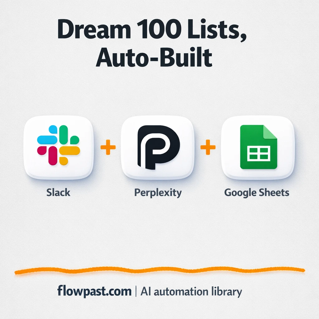 Perplexity to Google Sheets, Dream 100 prospects ready - n8n workflow automation template