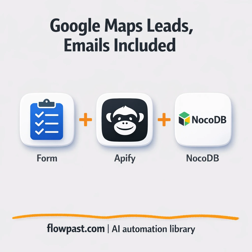 Google Maps to NocoDB, clean leads with Apify - n8n workflow automation template