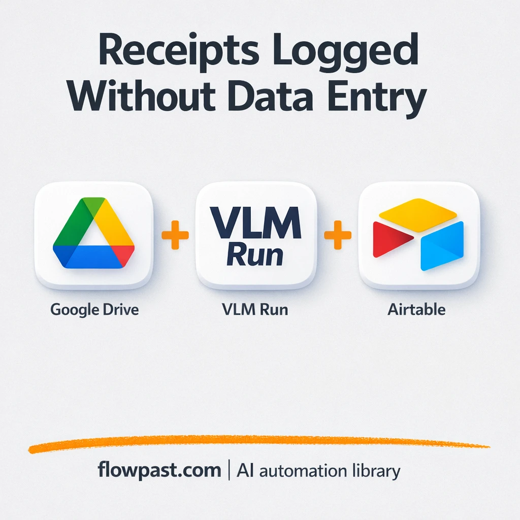 Google Drive to Airtable, receipts logged clean - n8n workflow automation template