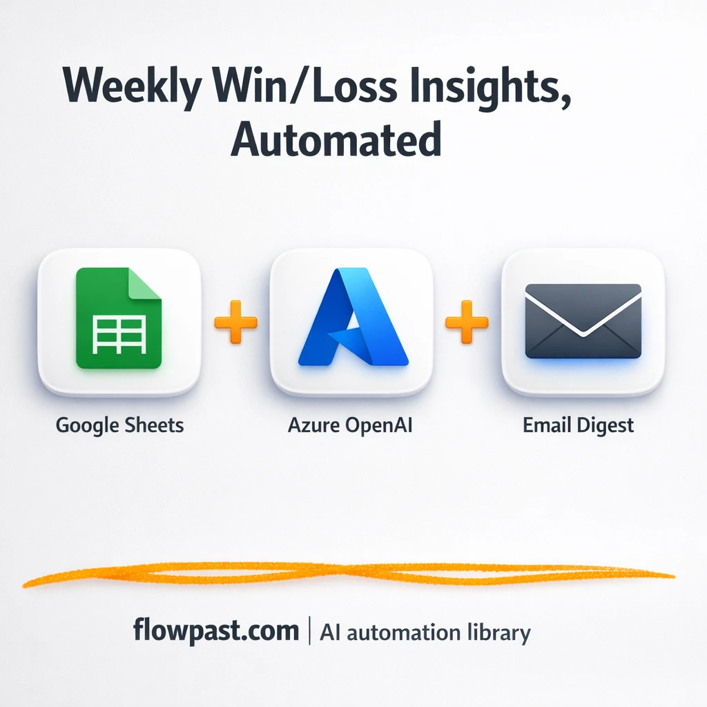 Google Sheets + Azure OpenAI: win loss insights by email - n8n workflow automation template