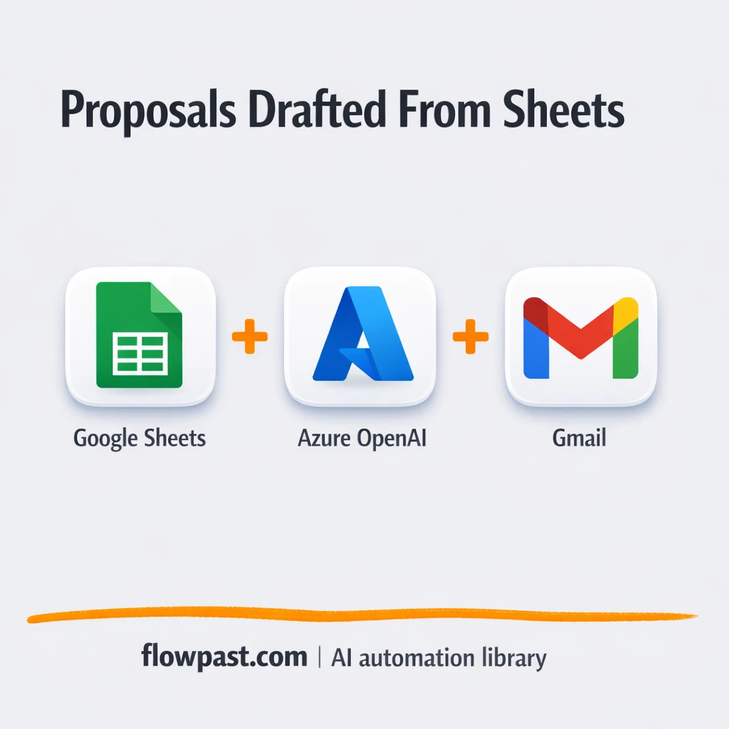 Google Sheets to Gmail, proposal drafts ready to send - n8n workflow automation template