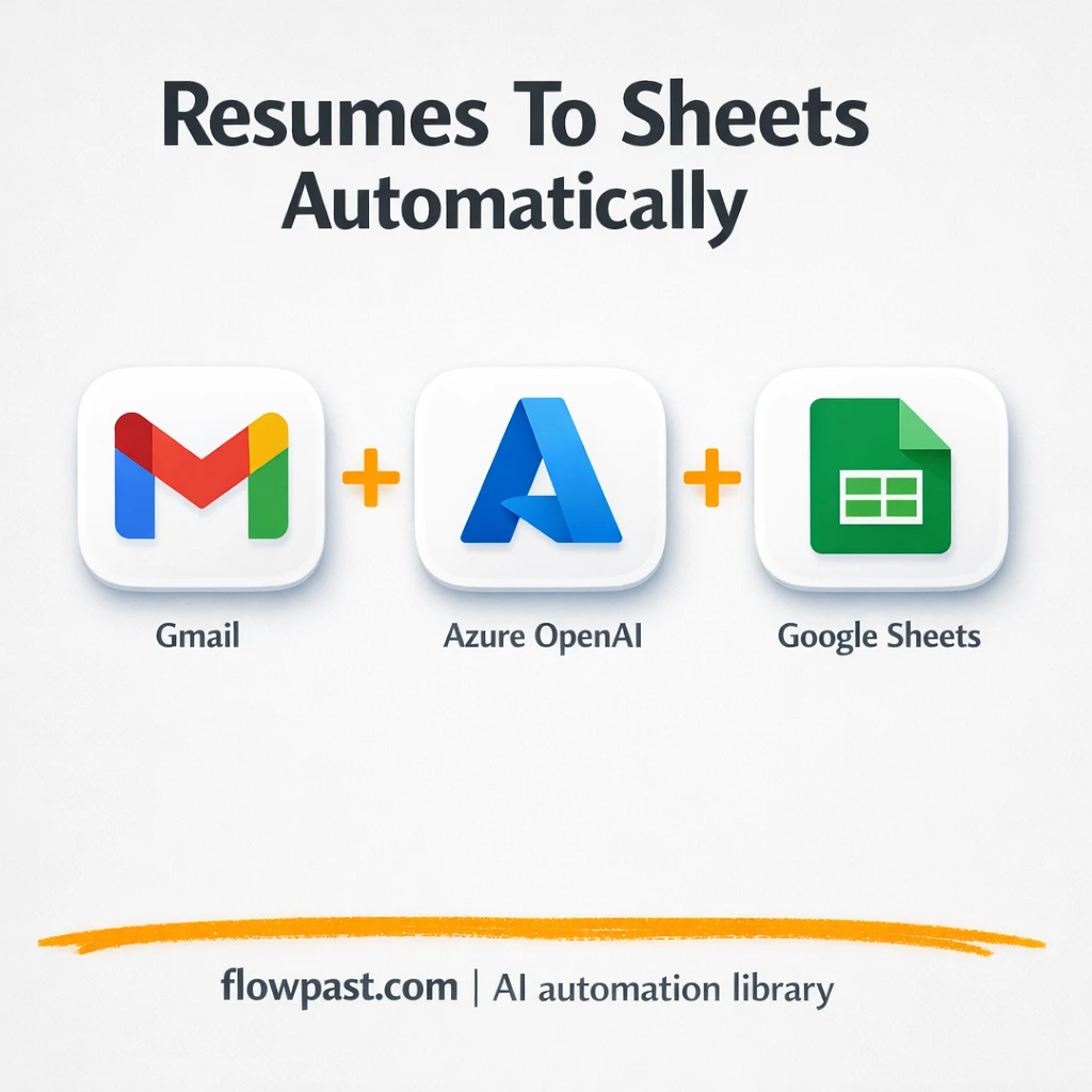 Gmail to Google Sheets, resumes logged and deduped - n8n workflow automation template