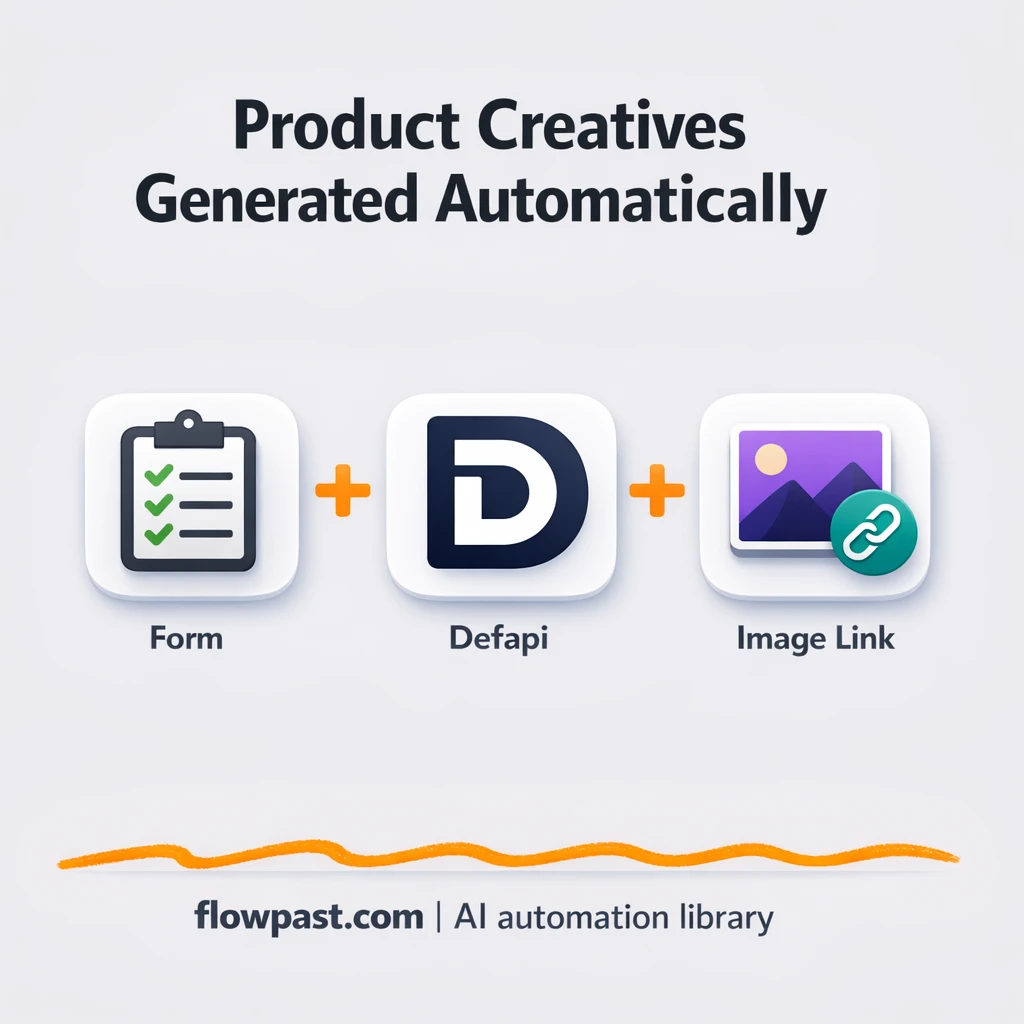 Defapi + Google Sheets for consistent product creatives - n8n workflow automation template