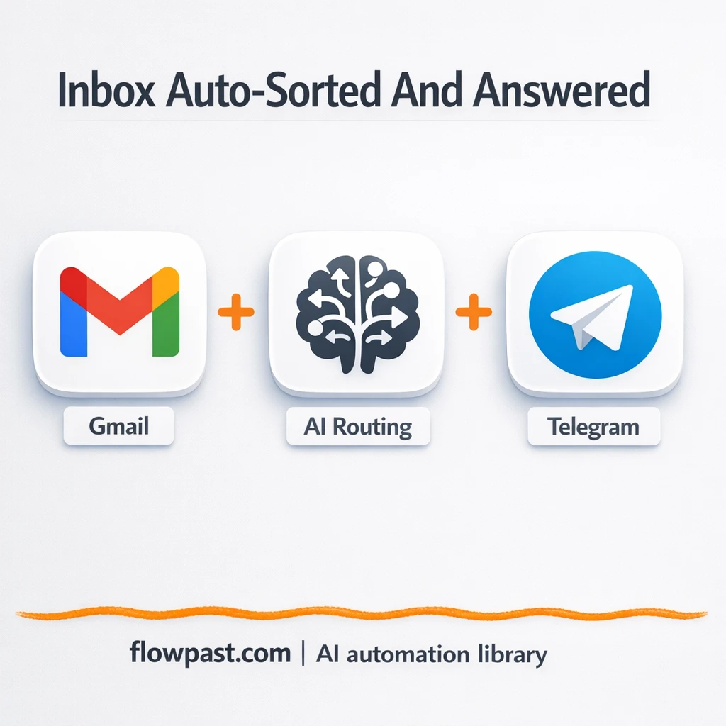 Gmail to Telegram, smarter routing for every email - n8n workflow automation template