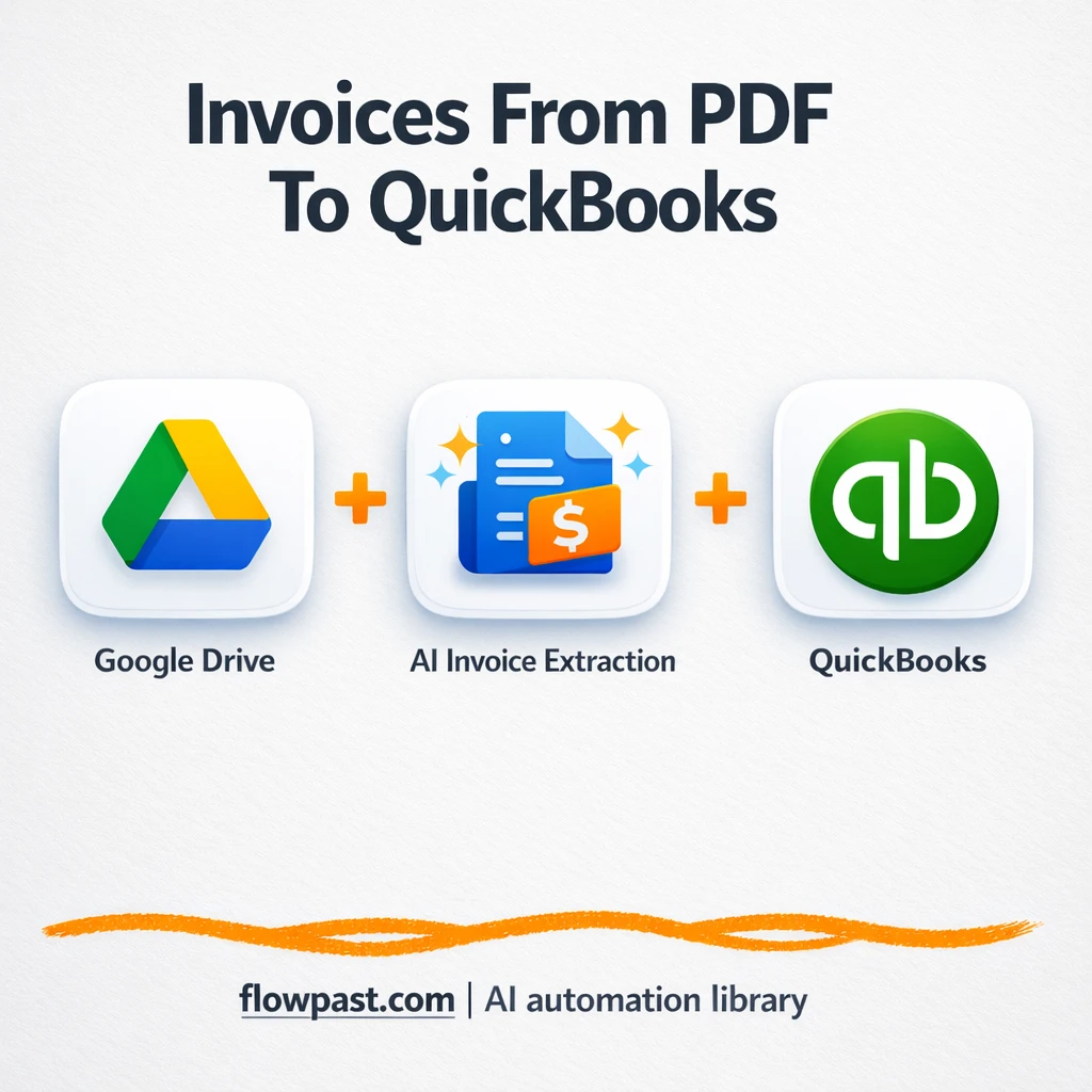 Google Drive to QuickBooks, invoices approved faster - n8n workflow automation template