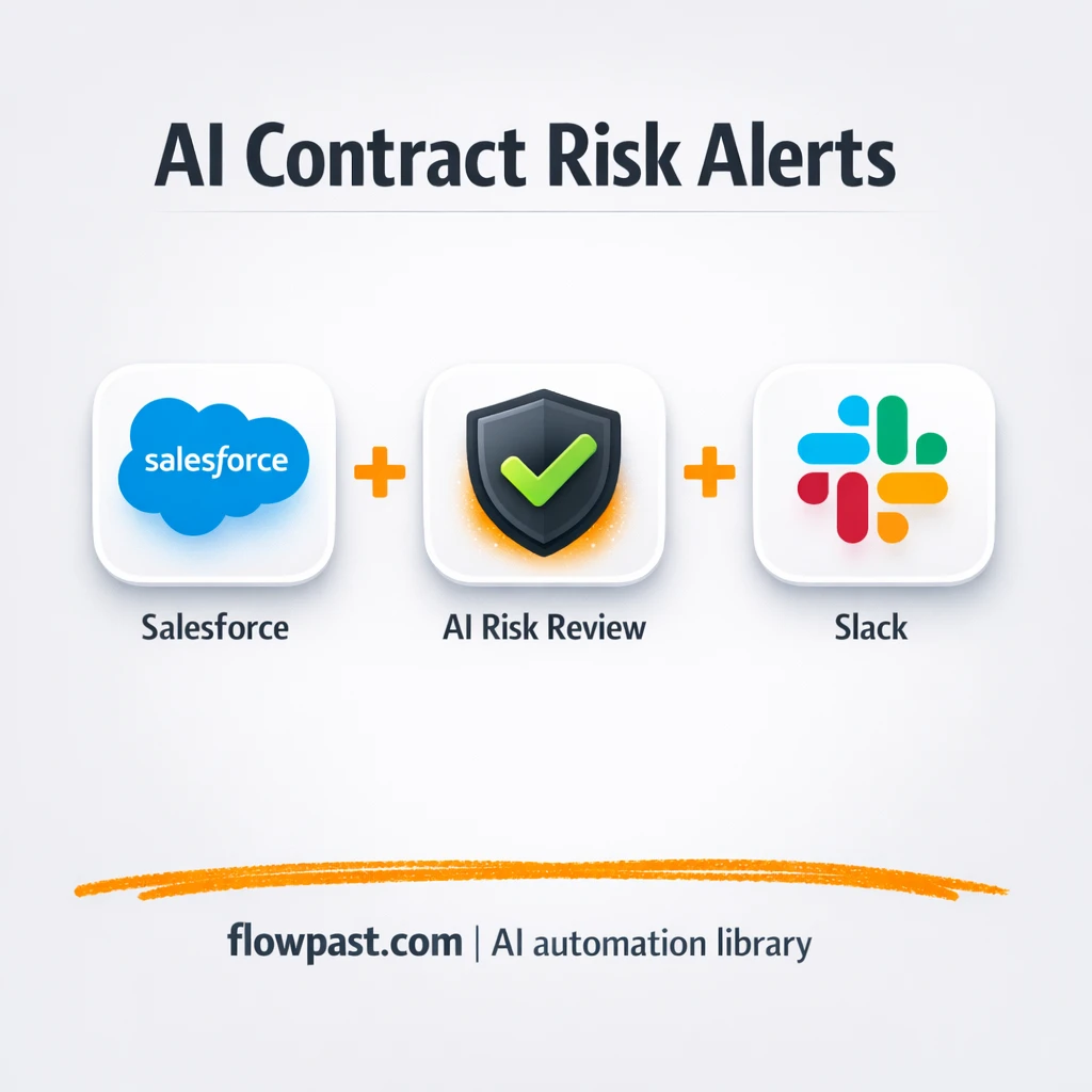 Salesforce + Slack contract intake with risk alerts - n8n workflow automation template