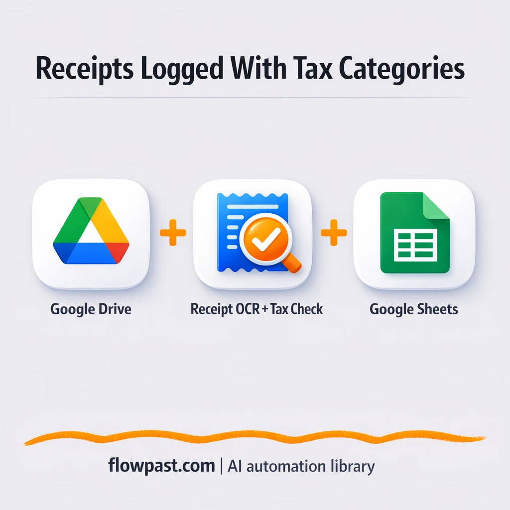 Google Drive to Google Sheets, receipts logged clean - n8n workflow automation template