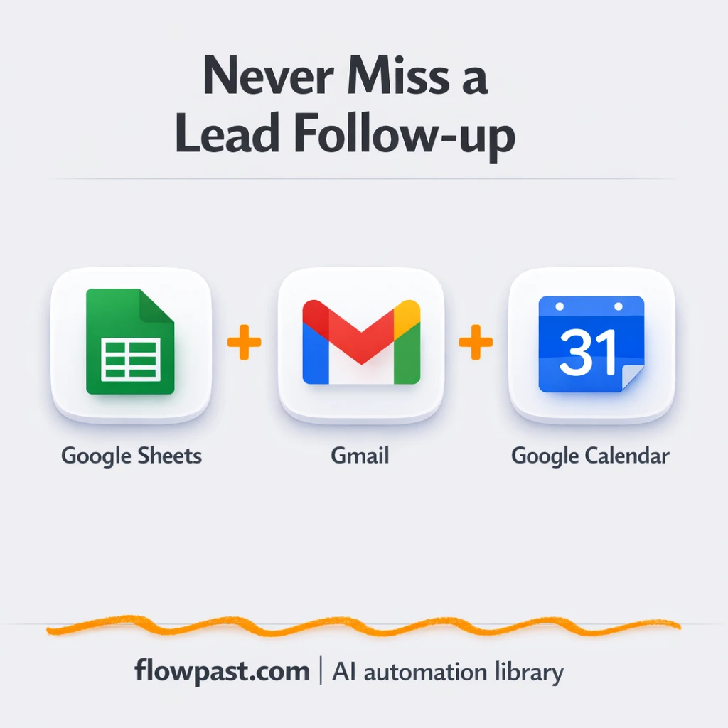 Google Sheets + Gmail: follow ups that book meetings - n8n workflow automation template