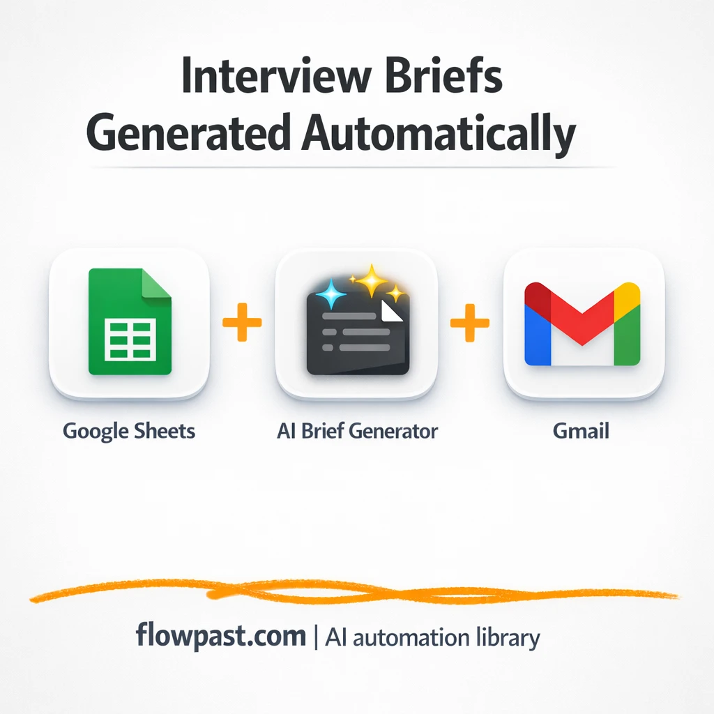 Google Sheets to Gmail, polished interview briefs fast - n8n workflow automation template
