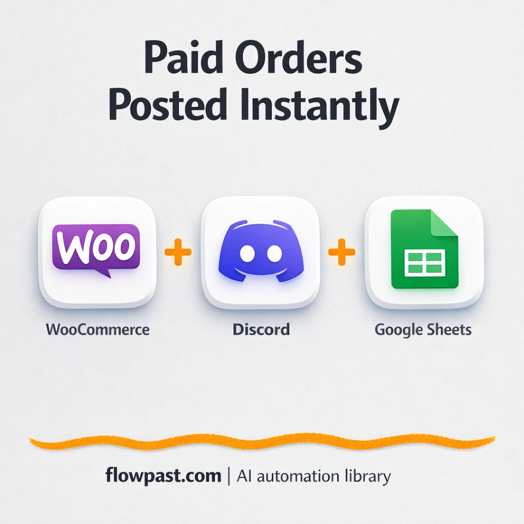 WooCommerce + Discord: never miss paid orders - n8n workflow automation template