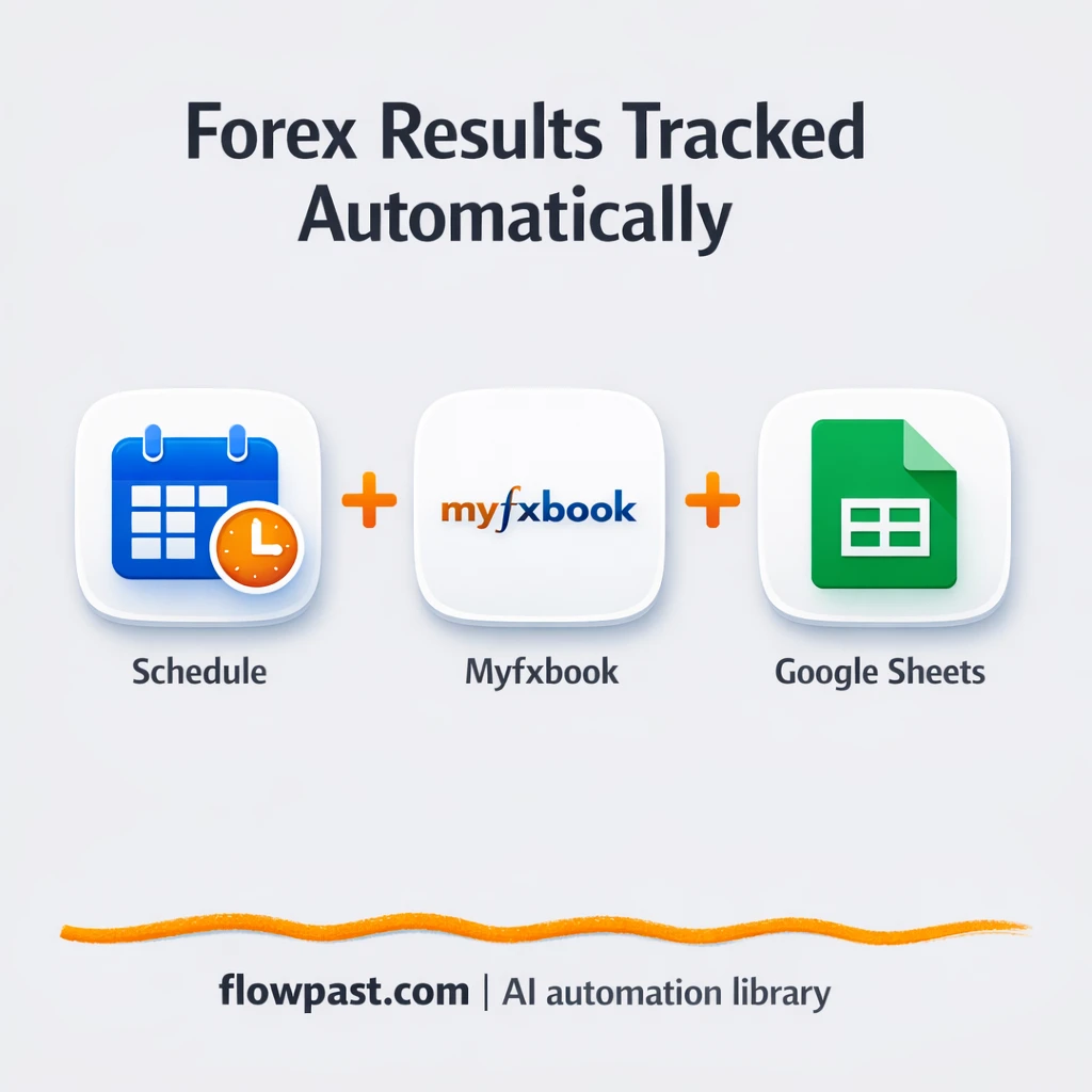 MyFxBook to Google Sheets, backtest rows filled - n8n workflow automation template