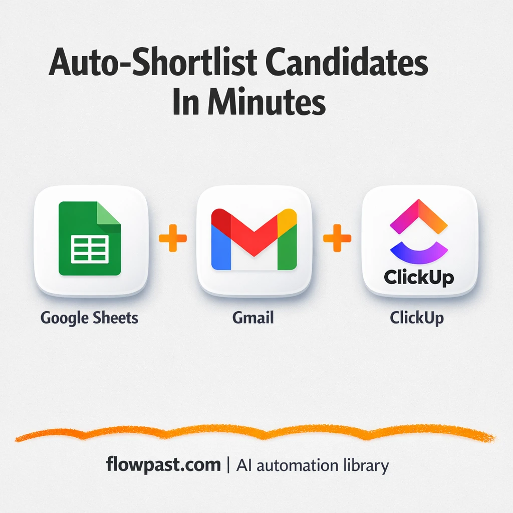 Google Sheets + Gmail, faster candidate shortlists - n8n workflow automation template