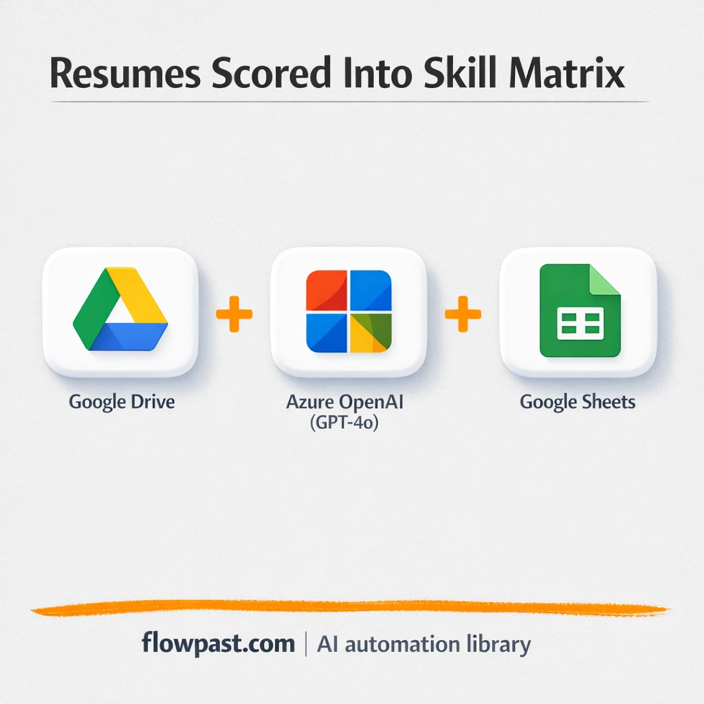 Google Drive to Google Sheets, instant skill matrix - n8n workflow automation template