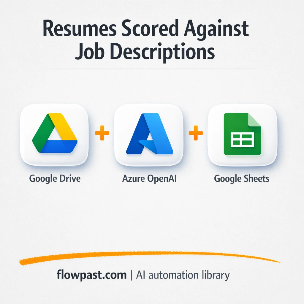 Google Drive to Google Sheets, scored resume shortlists - n8n workflow automation template