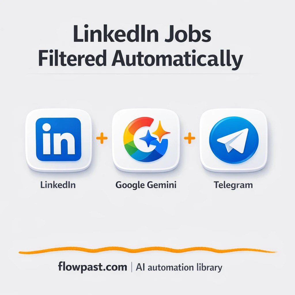 LinkedIn to Telegram, only high fit job alerts - n8n workflow automation template