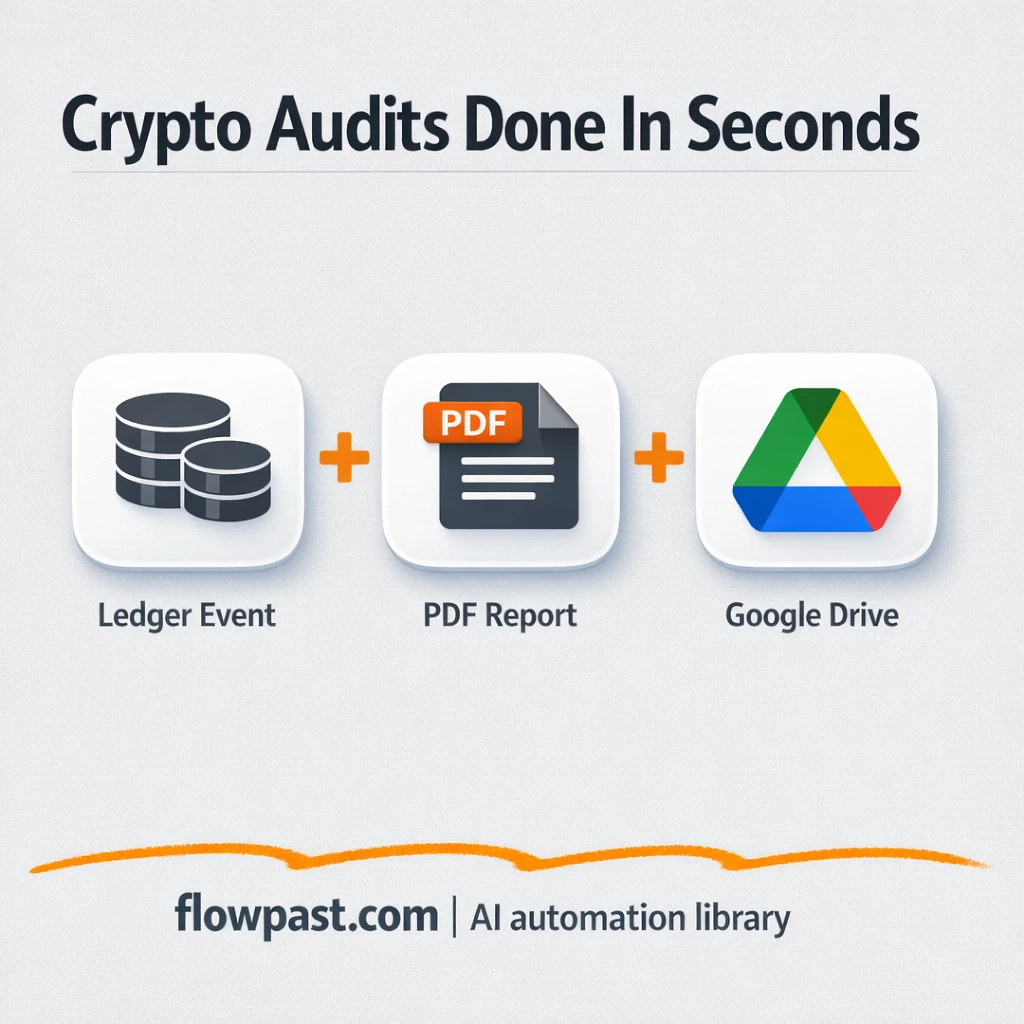 Google Drive + Notion, crypto audits filed neatly - n8n workflow automation template