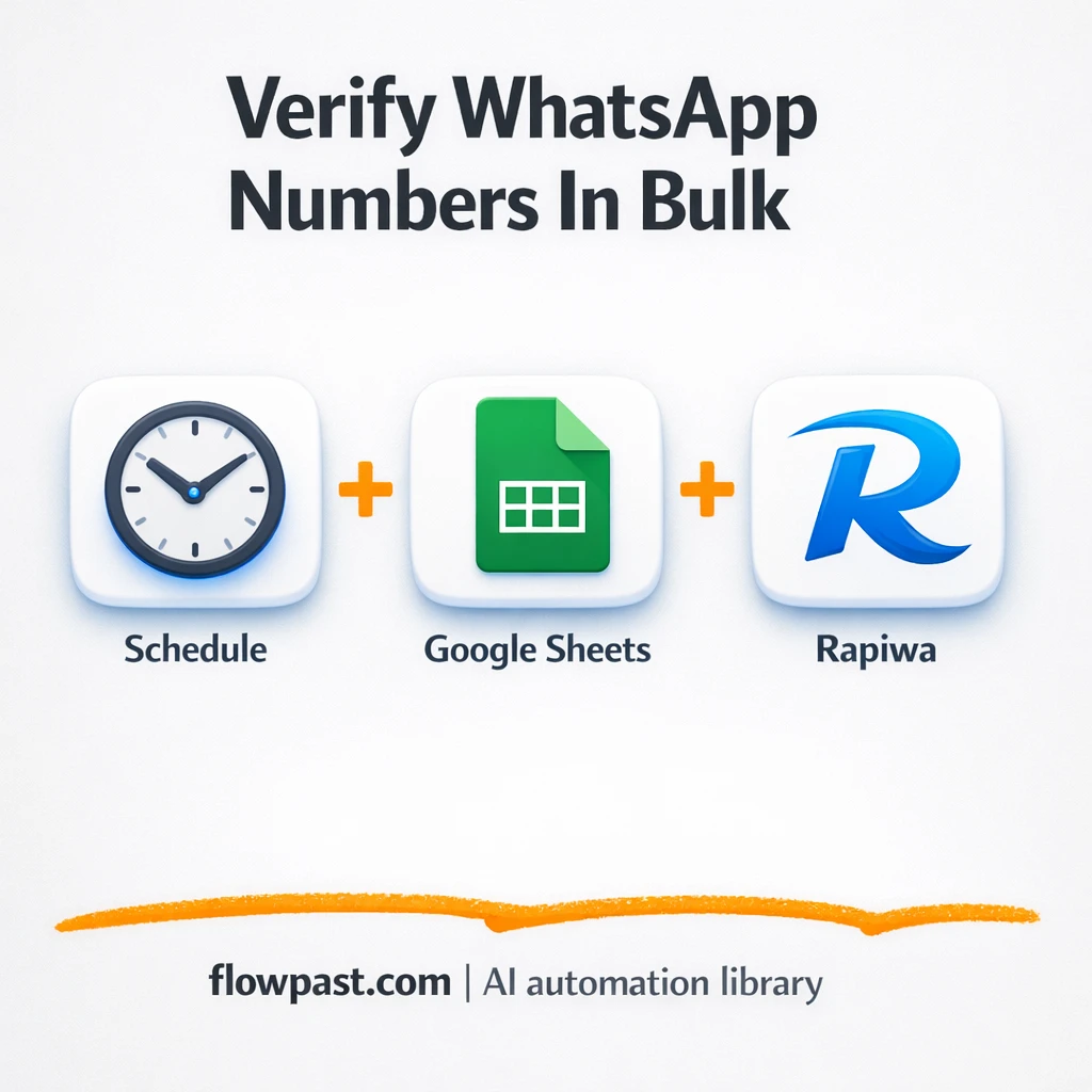 Google Sheets + WhatsApp, verify leads before outreach - n8n workflow automation template
