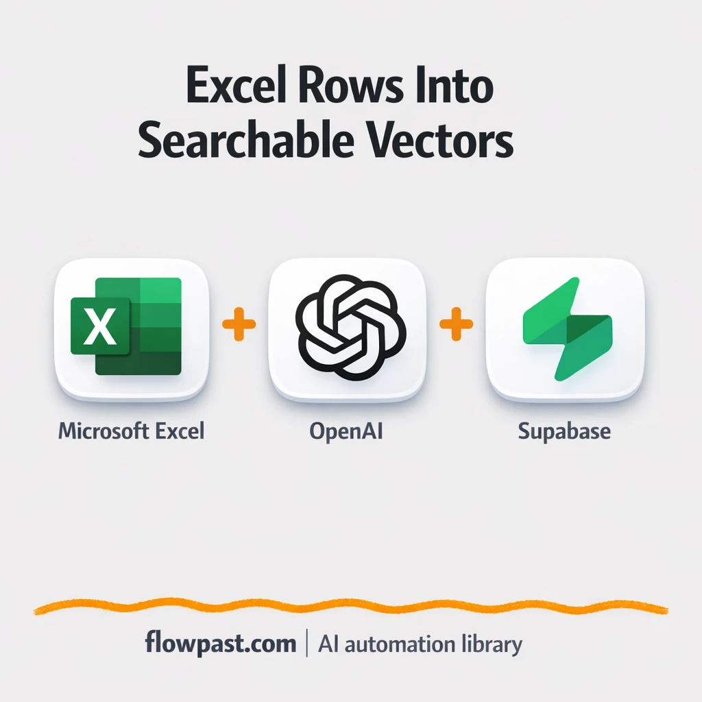 Excel to Supabase, clean searchable data - n8n workflow automation template