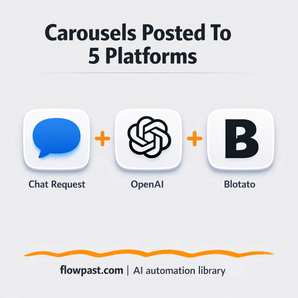 ChatGPT + Blotato: carousels posted everywhere - n8n workflow automation template