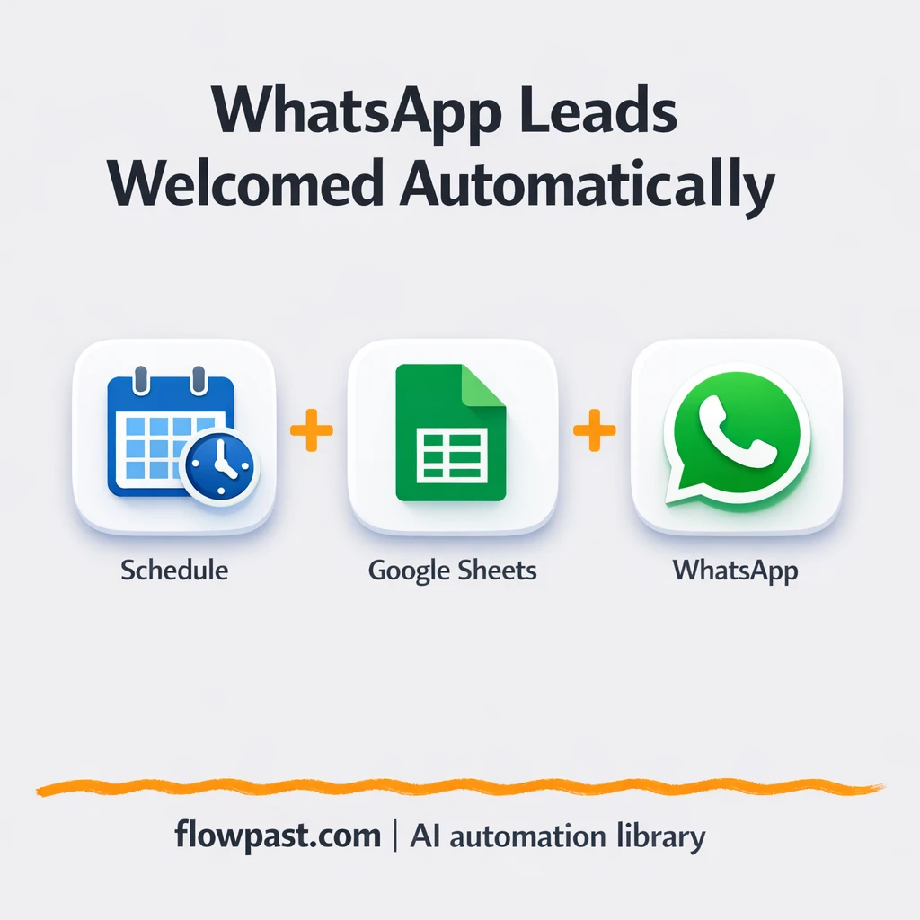 Google Sheets + WhatsApp: welcome leads instantly - n8n workflow automation template