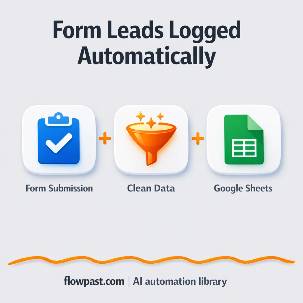 Web forms to Google Sheets, clean leads every time - n8n workflow automation template