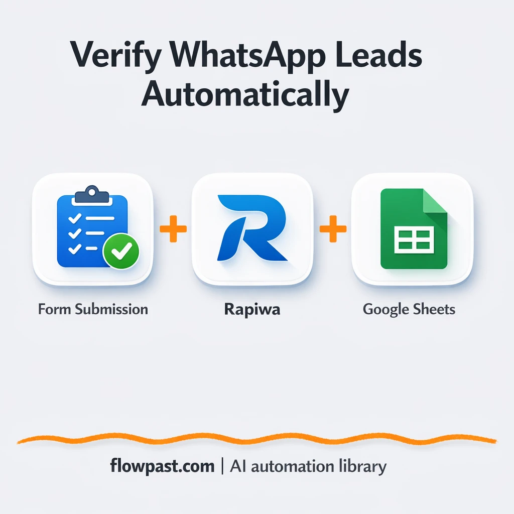Rapiwa + Google Sheets: verified WhatsApp leads - n8n workflow automation template