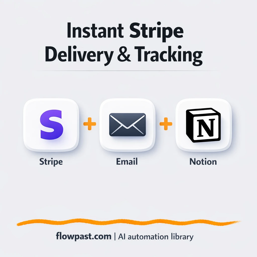 Stripe to Notion, sales logged and delivered by email - n8n workflow automation template