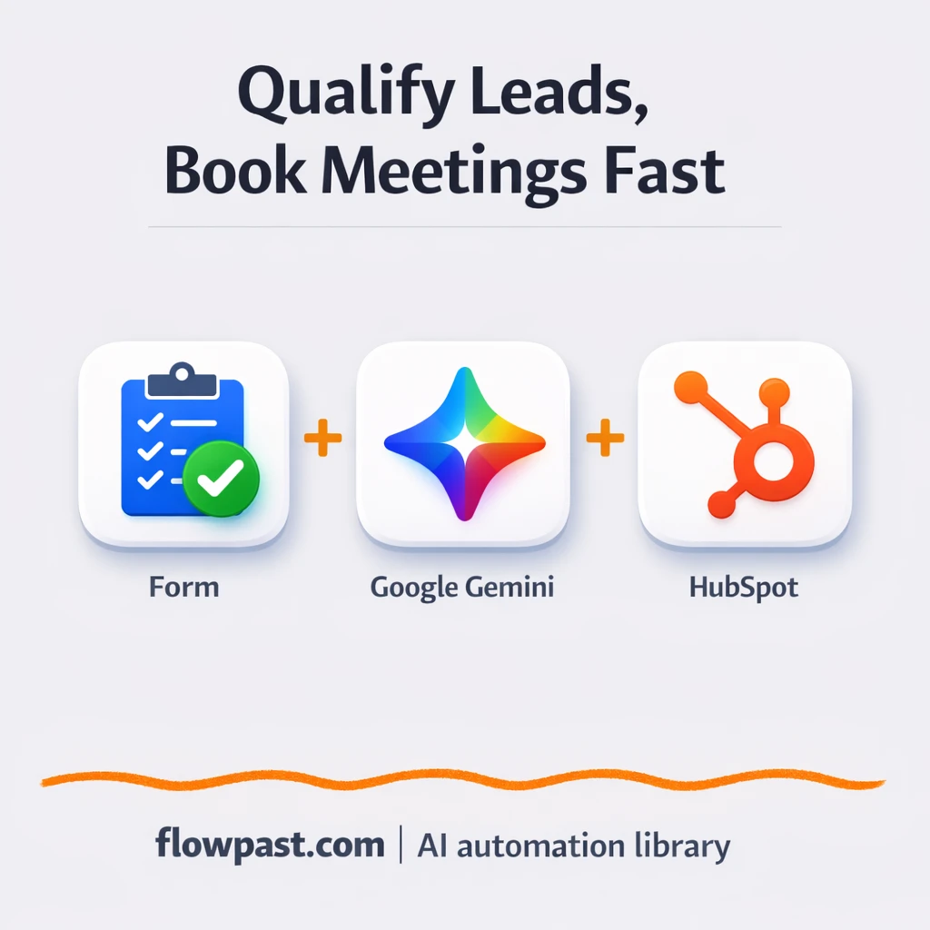 Google Gemini + HubSpot, qualify leads and book calls - n8n workflow automation template