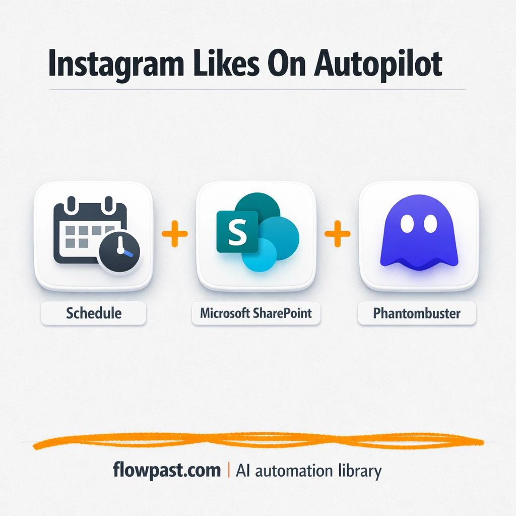 Phantombuster + SharePoint for steady Instagram likes - n8n workflow automation template