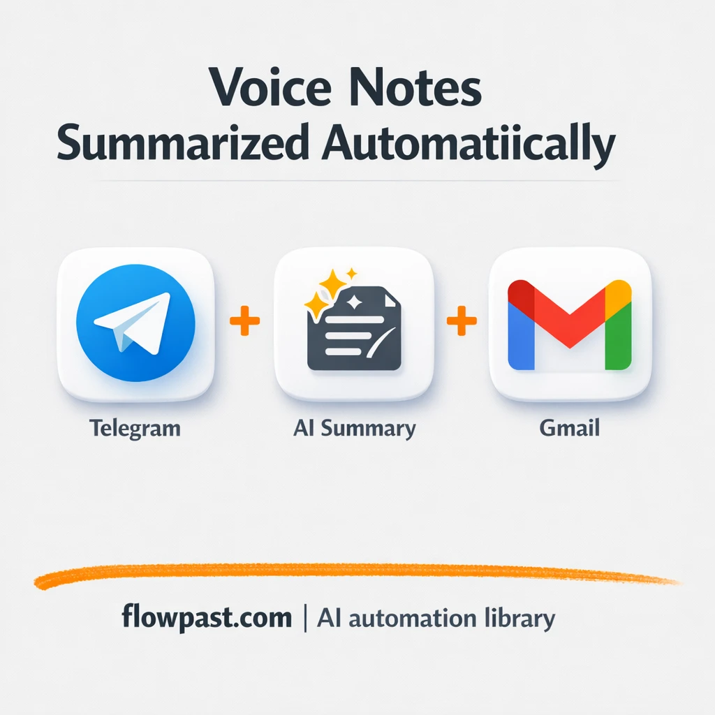 Telegram to Gmail, voice notes turned into action items - n8n workflow automation template