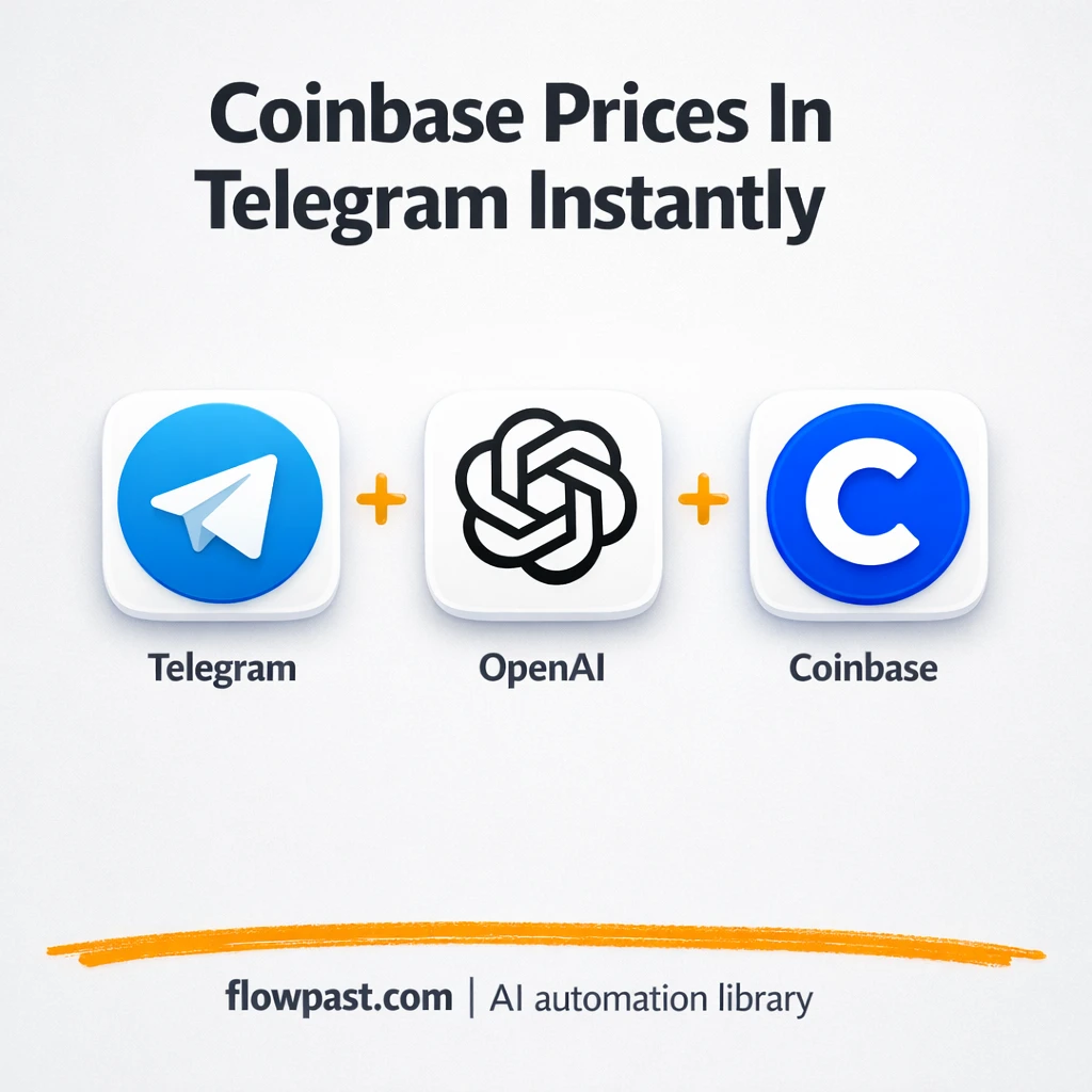 Coinbase to Telegram, instant market snapshots in chat - n8n workflow automation template
