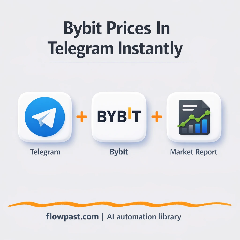 Bybit to Telegram, clean spot market snapshots - n8n workflow automation template