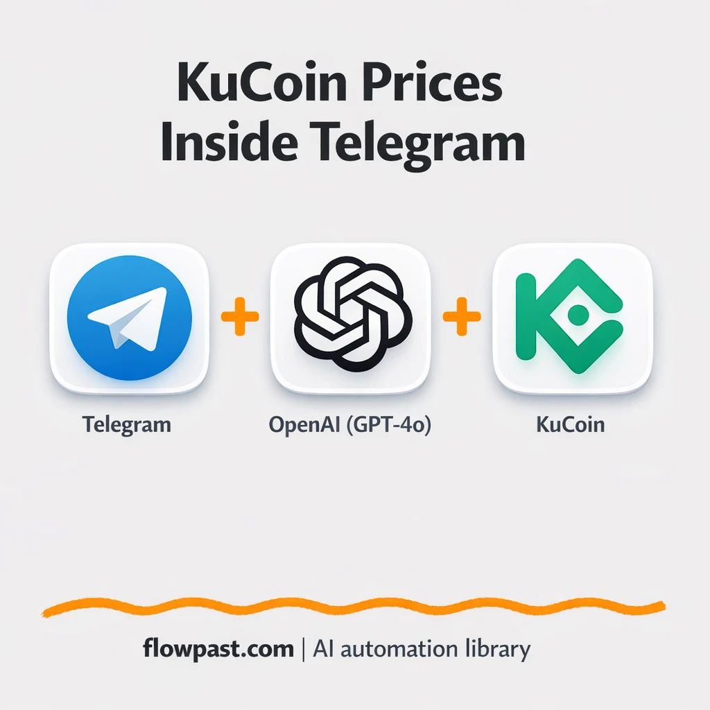 Telegram + KuCoin: instant spot market snapshots - n8n workflow automation template