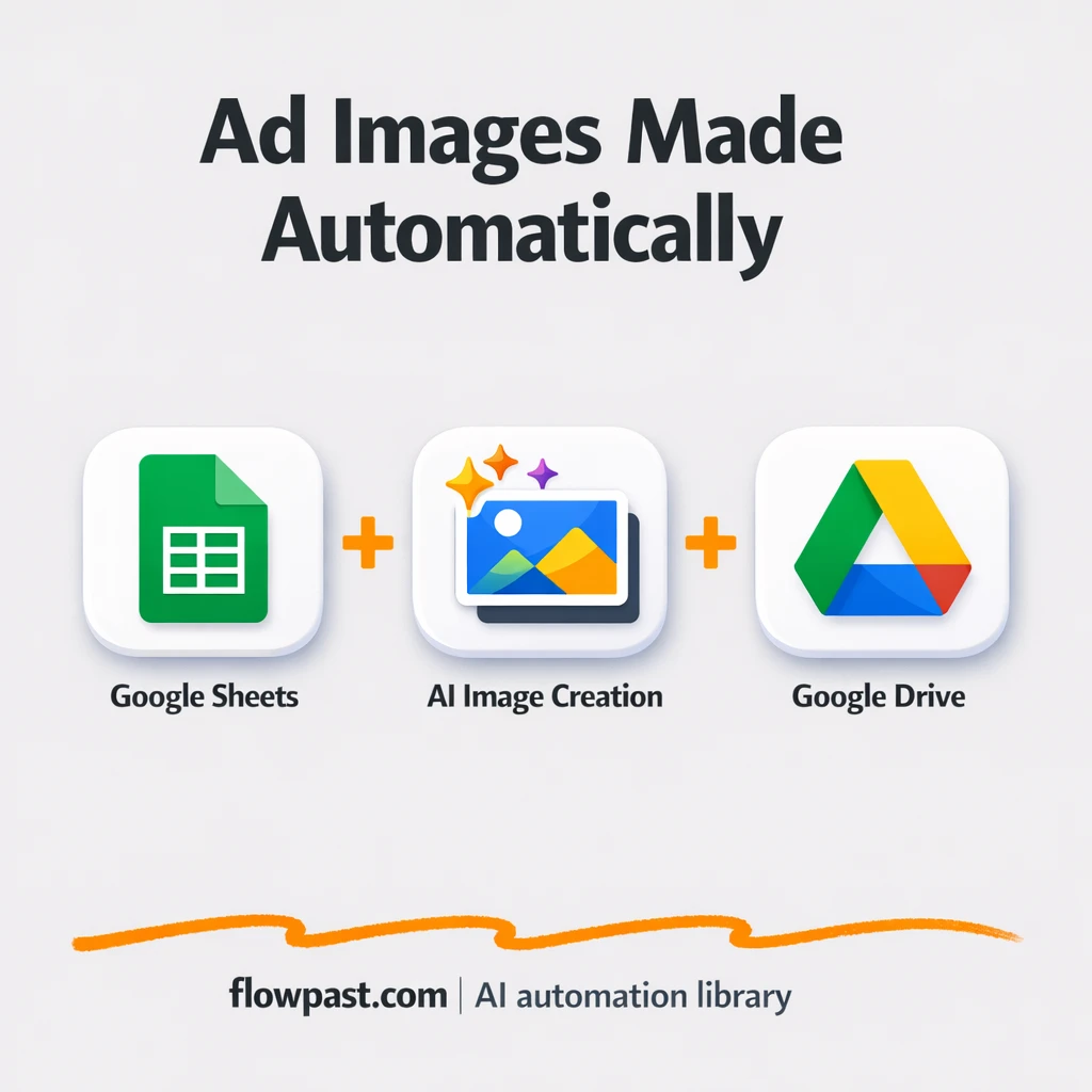 Google Sheets to Google Drive, ad images ready fast - n8n workflow automation template
