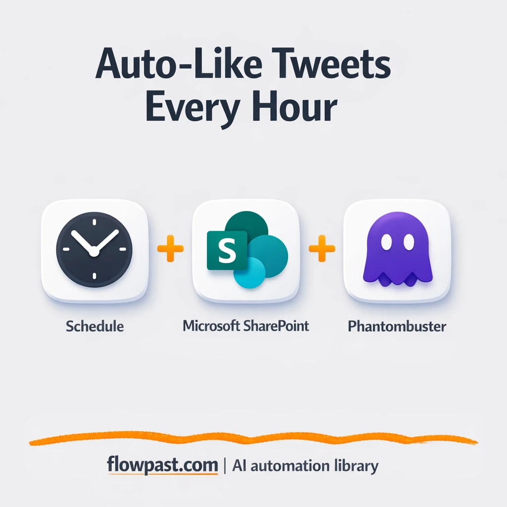 Phantombuster + SharePoint: steady Twitter likes - n8n workflow automation template