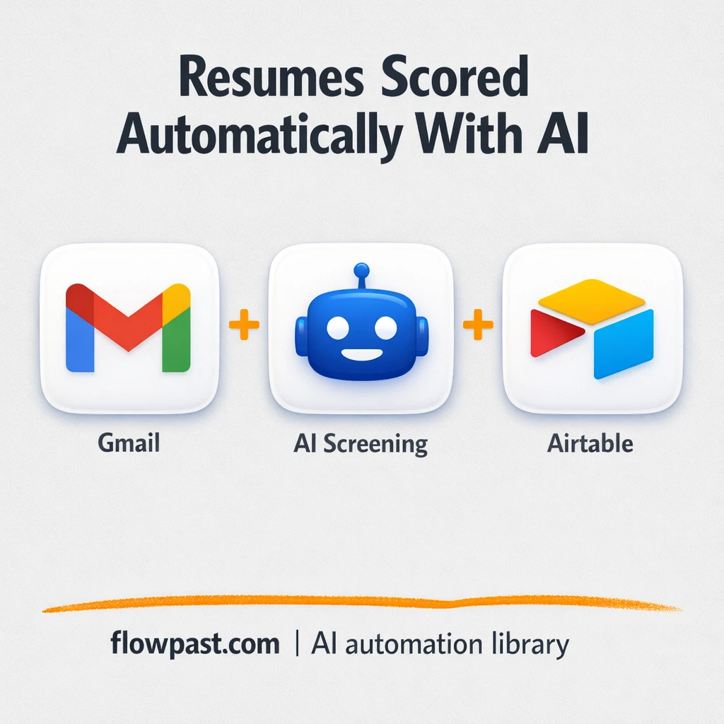 Gmail to Google Sheets, resumes scored and sorted - n8n workflow automation template