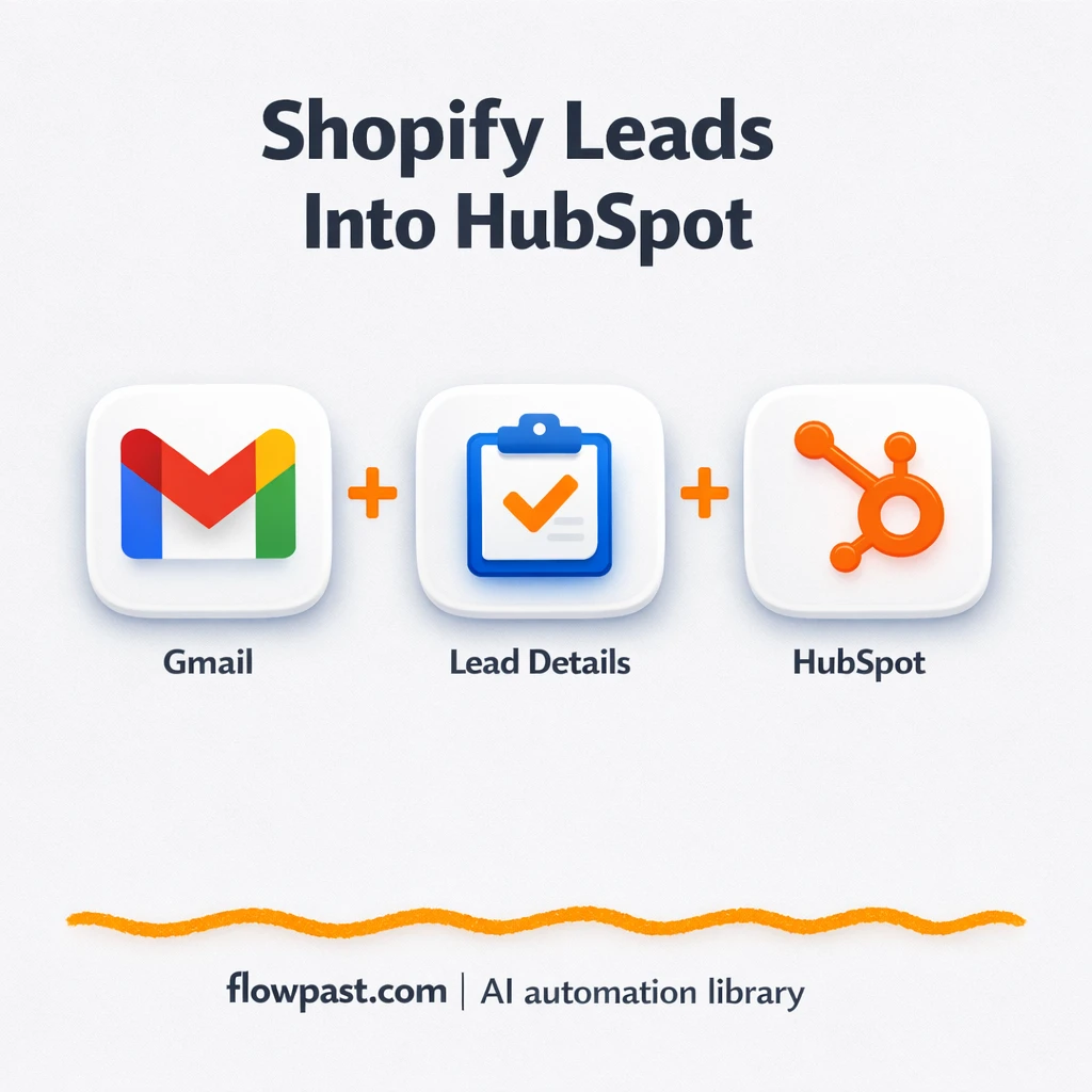 Gmail to HubSpot, leads captured and deals created - n8n workflow automation template
