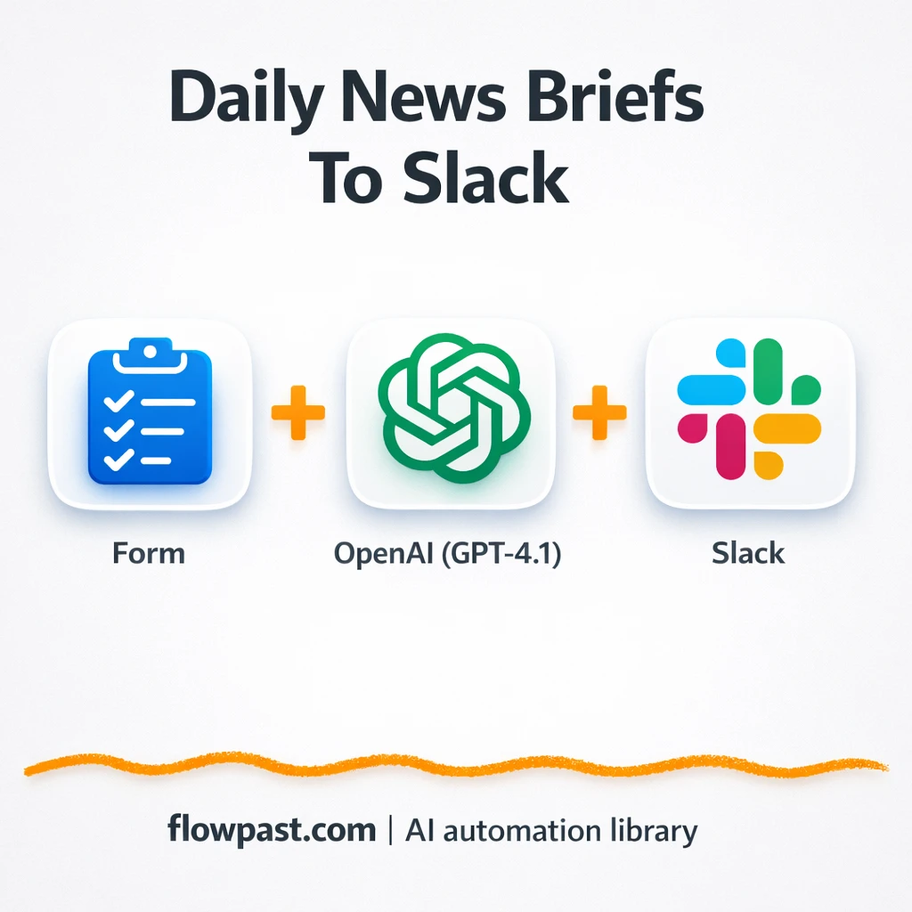Gnews.io to Slack, news briefs your team will read - n8n workflow automation template