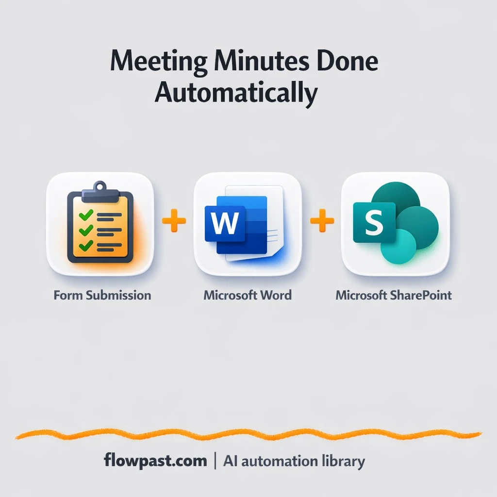 SharePoint + Outlook: meeting minutes sent and filed - n8n workflow automation template