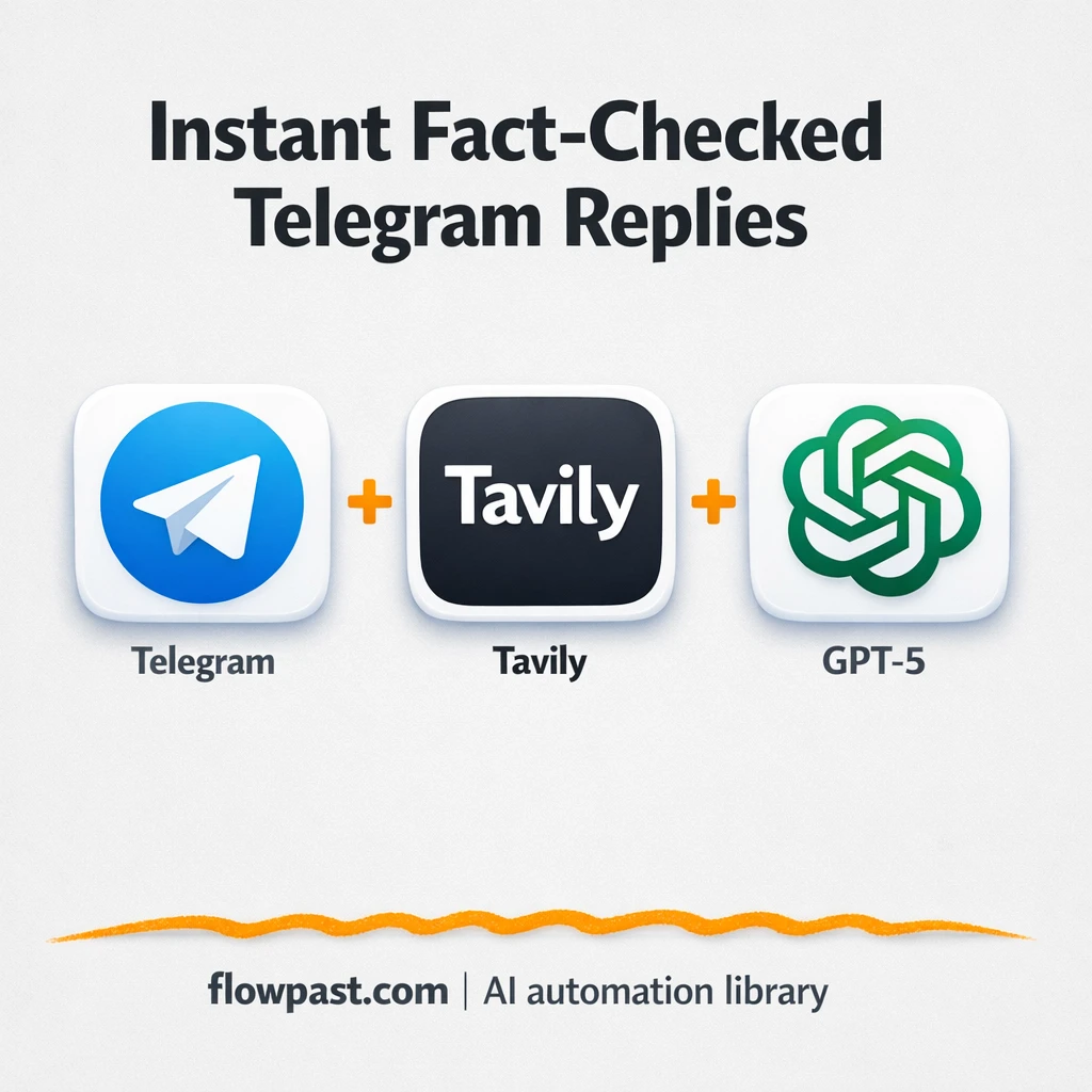 Telegram + Tavily: instant answers with real sources - n8n workflow automation template