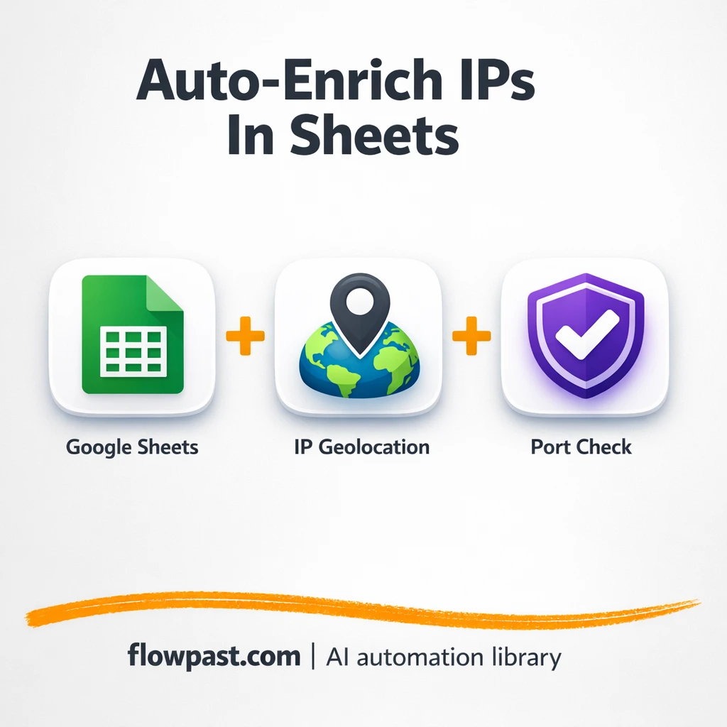 Google Sheets + ip-api.com: IP intel filled in fast - n8n workflow automation template