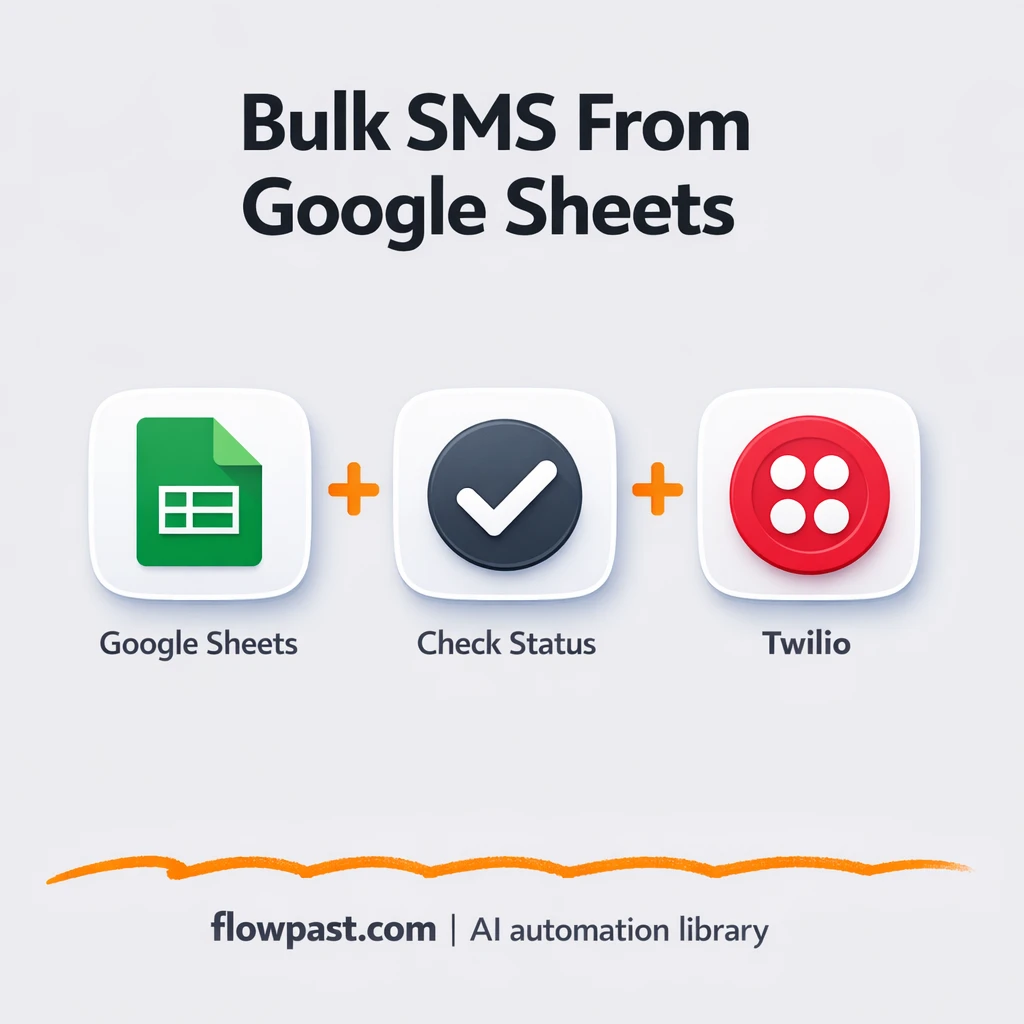 Google Sheets to Twilio, SMS status tracking built in - n8n workflow automation template