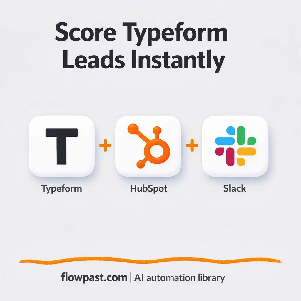 Typeform + HubSpot: scored leads, clear Slack alerts - n8n workflow automation template
